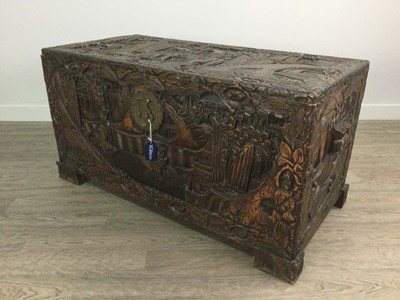 Lot 726 - A CHINESE CAMPHORWOOD BLANKET CHEST