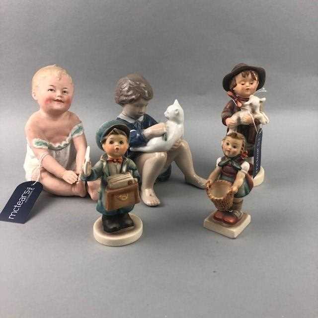 Lot 334 - A ROYAL COPENHAGEN FIGURE OF A GIRL AND OTHER FIGURES
