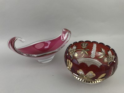 Lot 318 - A CAITHNESS GLASS PAPERWEIGHT AND OTHER GLASS WARE