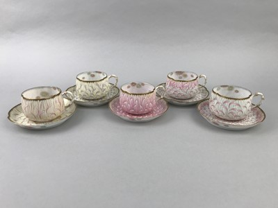 Lot 355 - A CHINESE FLORAL AND GILT PART TEA SERVICE