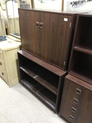 Lot 414 - A LOT OF DANISH ROSEWOOD UNITS AND DRAWERS