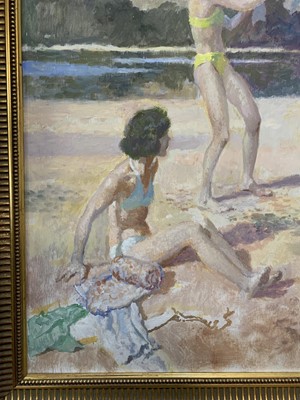 Lot 430 - AT THE BEACH, A SCOTTISH OIL