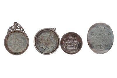 Lot 1118 - A LOT OF FOUR VICTORIAN HORSE PRIZE MEDALS