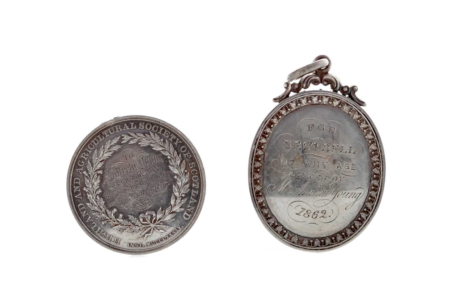 Lot 1126 - A LOT OF TWO 19TH CENTURY LIVESTOCK MEDALS