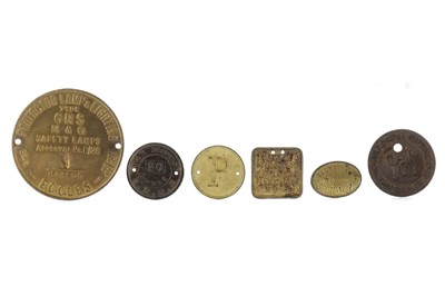 Lot 1313 - A GROUP OF CHIEFLY 19TH CENTURY COLLIERY TOKENS