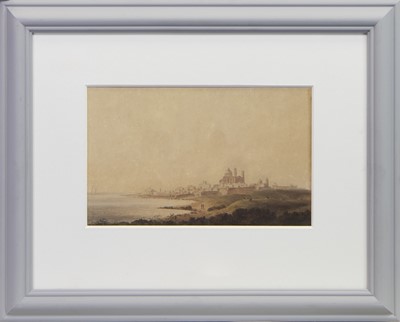Lot 69 - GENOA FROM THE SHORE, A WATERCOLOUR BY ANDREW WILSON
