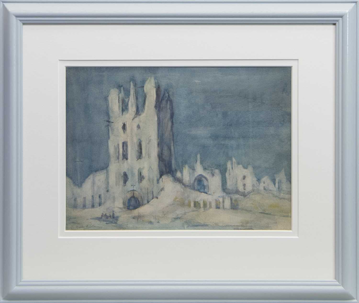 Lot 87 - THE CLOTH HALL, YPRES, A WATERCOLOUR BY EMILY PATERSON