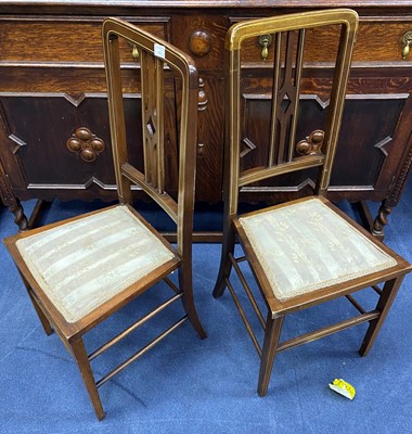 Lot 325 - A PAIR OF VICTORIAN MAHOGANY DRAWING ROOM CHAIRS