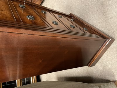 Lot 1318 - A SHOTGUN CABINET IN THE FORM OF A  MAHOGANY WELLINGTON CHEST