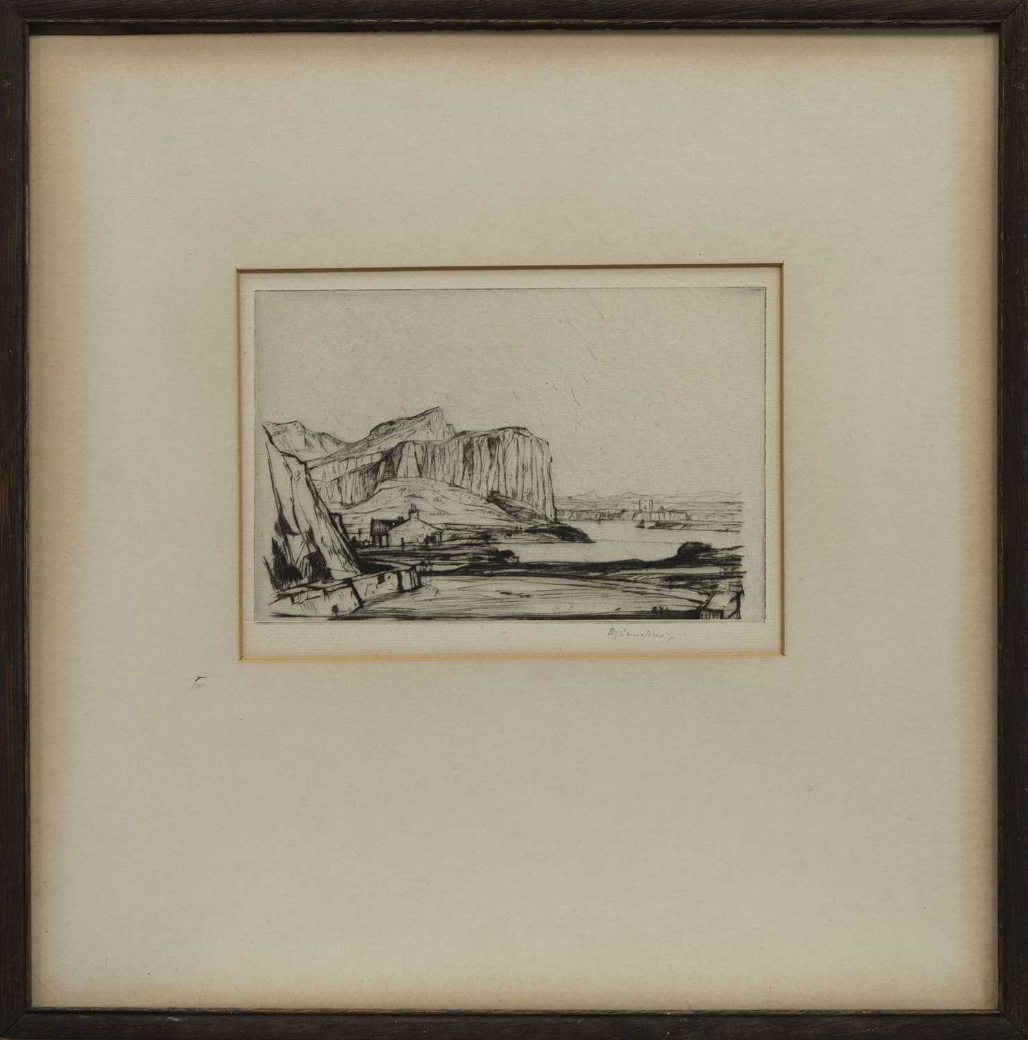 Lot 447 - KERRERA, AN ETCHING BY D Y CAMERON