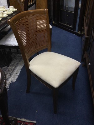 Lot 471 - A PAIR OF WILLIS & GAMBIER CANE BACKED CHAIRS