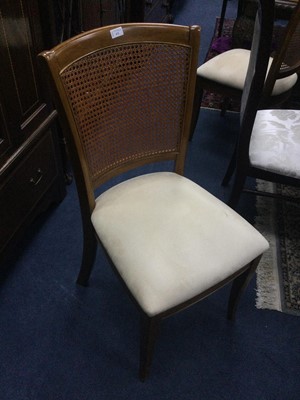 Lot 471 - A PAIR OF WILLIS & GAMBIER CANE BACKED CHAIRS