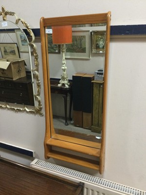 Lot 478 - A RETRO RECTANGULAR WALL MIRROR AND ANOTHER MIRROR