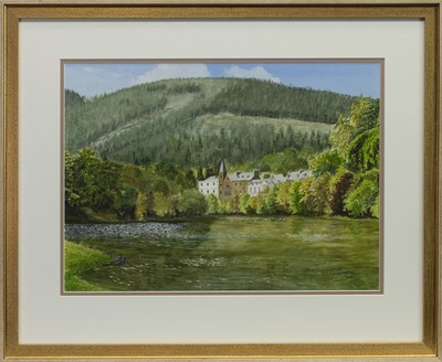 Lot 462 - THE TAY- DUNKELD, A WATERCOLOUR BY CHARLES LITTLEWORTH