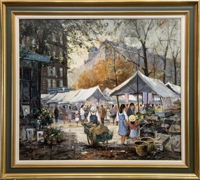 Lot 503 - THE MARKET, AN OIL BY REIN SIEVERS