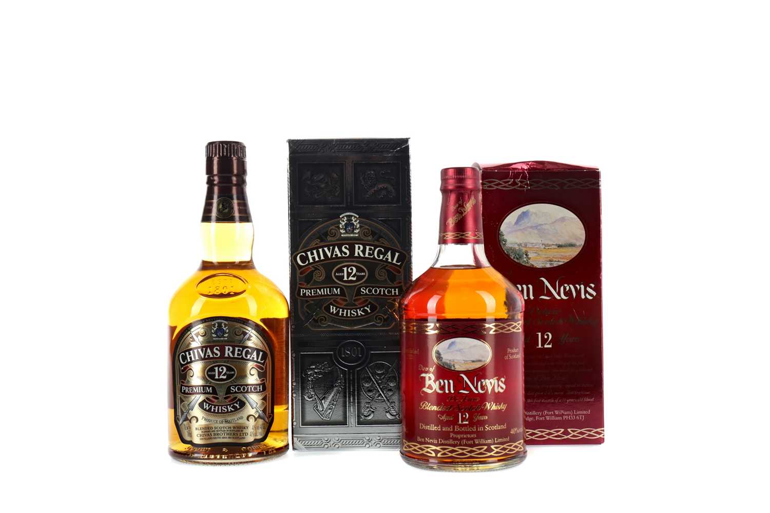 Lot 275 - DEW OF BEN NEVIS AGED 12 YEARS AND CHIVAS REGAL AGED 12 YEARS