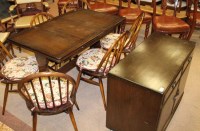 Lot 1017 - GROUP OF ERCOL DINING FURNITURE including a...