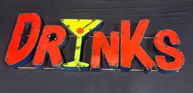 Lot 65 - DRINKS - A MEXICAN INDUSTRIAL ART PUB SIGN