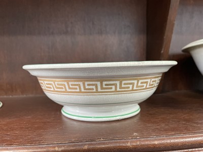 Lot 1023 - A BELLEEK FIRST PERIOD EARTHENWARE BOWL AND ANOTHER