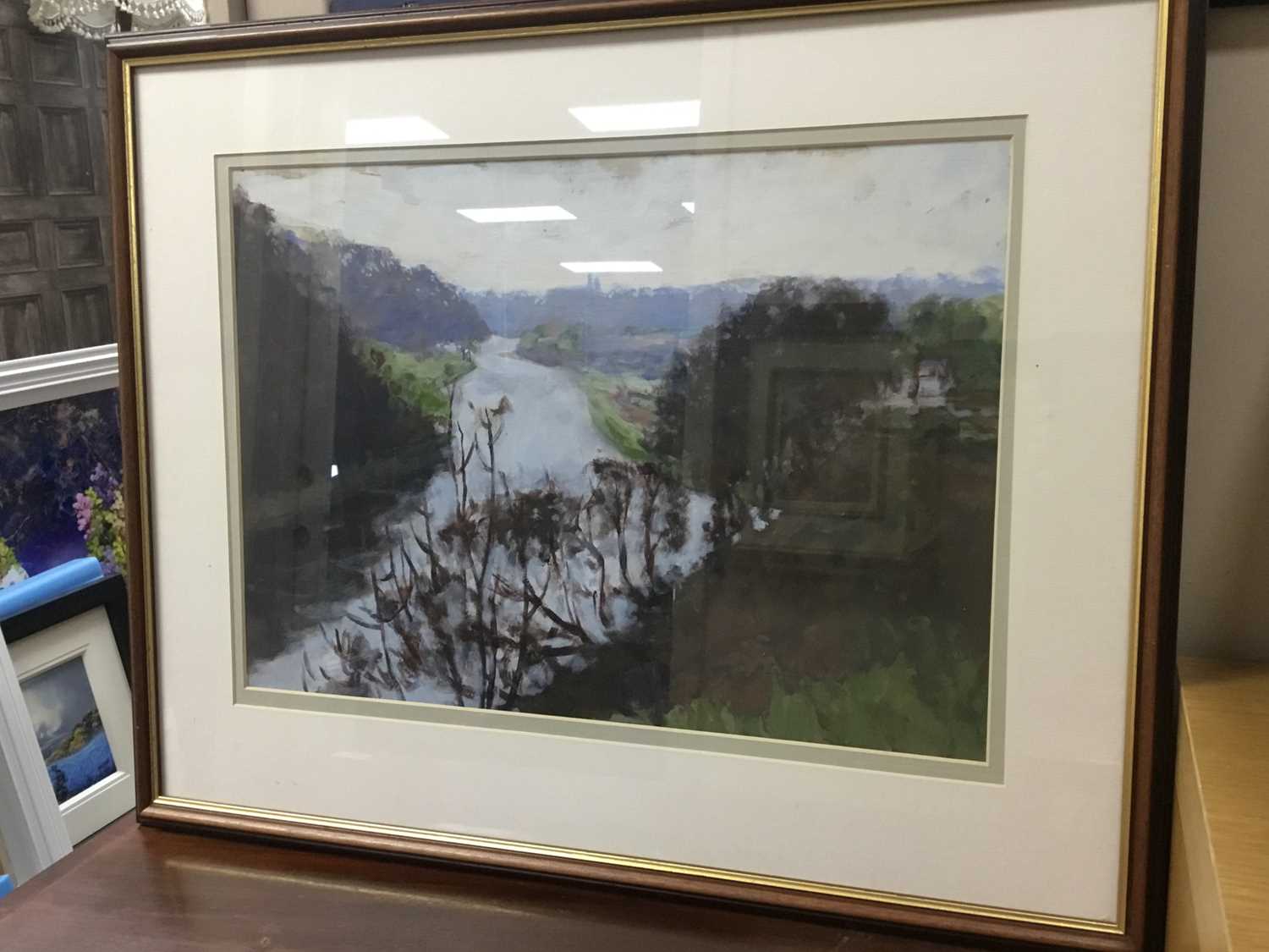 Lot 91 - A LOT OF VARIOUS PICTURES COMPRISING WATERCOLOURS AND OIL EXAMPLES
