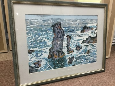 Lot 91 - A LOT OF VARIOUS PICTURES COMPRISING WATERCOLOURS AND OIL EXAMPLES