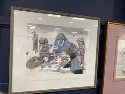 Lot 92 - SLEEPING CHILD, A LIMITED EDITION PRINT BY JEAN HARPER AND OTHER PICTURES
