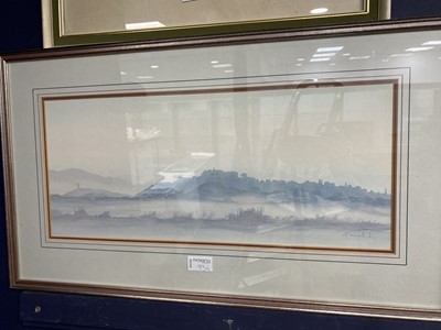 Lot 93 - STIRLING BRIDGE AND WALLACE MONUMENT, A WATERCOLOUR BY MCANALLY AND ANOTHER