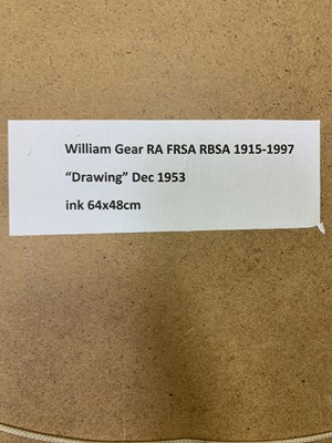 Lot 539 - DRAWING, AN INK BY WILLIAM GEAR
