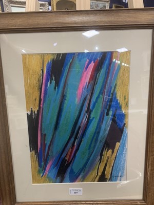 Lot 607 - AN UNTITLED PASTEL BY WILLIAM GEAR