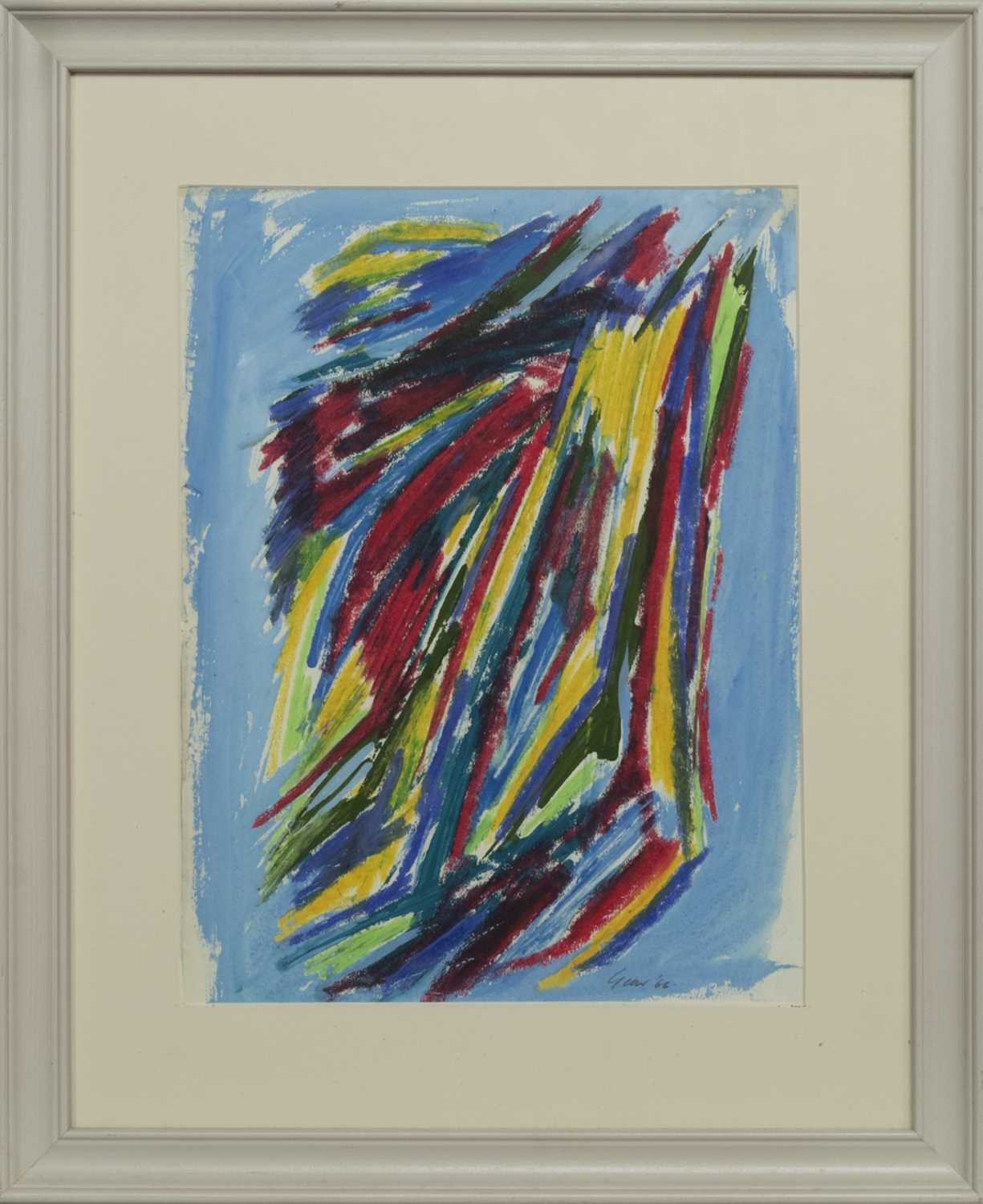 Lot 607 - AN UNTITLED MIXED MEDIA BY WILLIAM GEAR