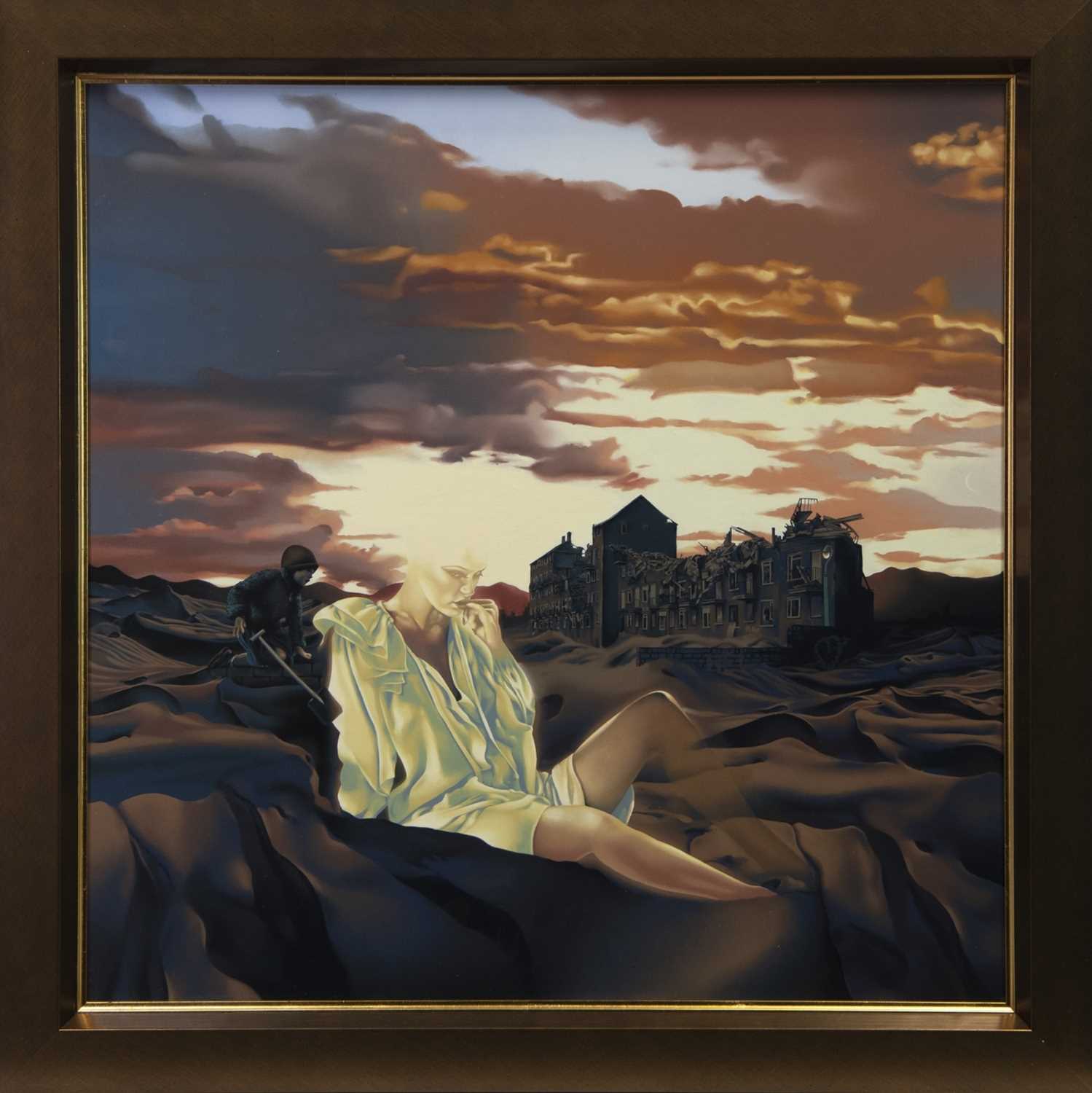 Lot 580 - THE ANGEL OF HEARTH AND HOME, AN OIL BY MALCOLM DICKSON