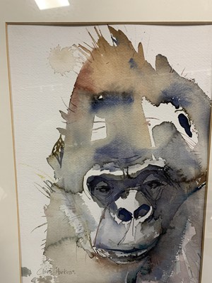 Lot 599 - ON THE LOOKOUT, A WATERCOLOUR BY CLAIRE HARKESS