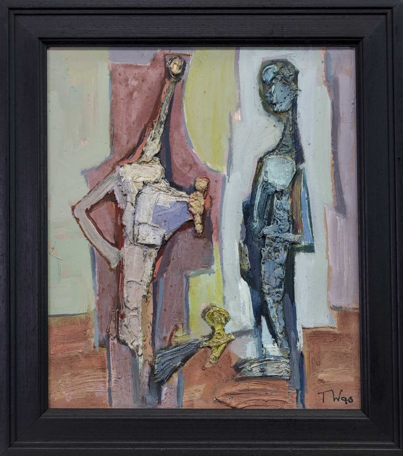 Lot 593 - TWO FIGURES, A MIXED MEDIA BY TADEUSZ WAS