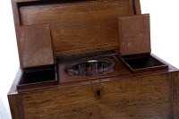 Lot 1068 - POST-REGENCY ROSEWOOD OBLONG TEA CADDY with...