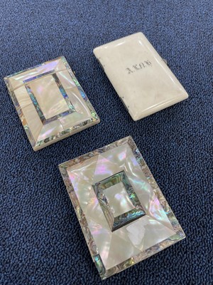 Lot 492 - A VICTORIAN IVORY CARD CASE AND TWO OTHERS