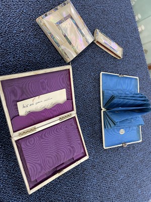 Lot 492 - A VICTORIAN IVORY CARD CASE AND TWO OTHERS