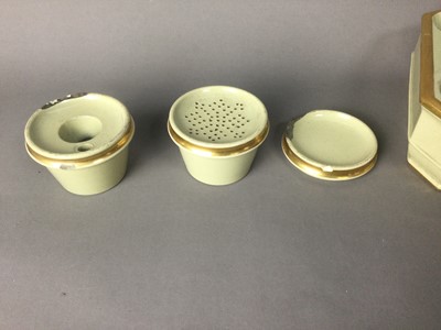 Lot 319 - AN EARLY 19TH CENTURY WEDGWOOD DRABWARE INK STAND