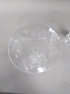 Lot 392 - A PAIR OF 20TH CENTURY CHAMPAGNE FLUTES BY WILLIAM YEOWARD