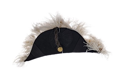 Lot 417 - AN EARLY 20TH CENTURY NAVAL OFFICERS BICORN HAT