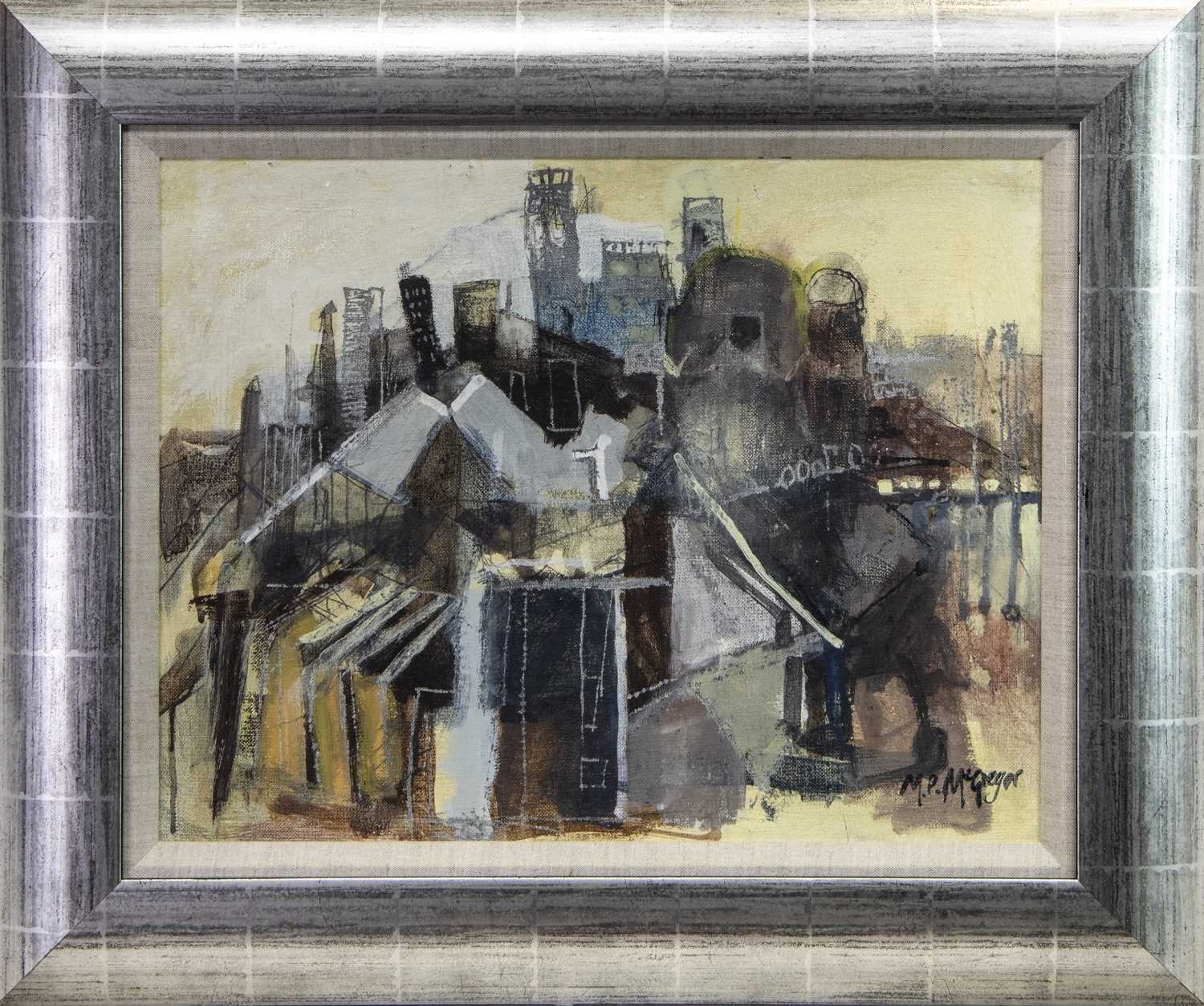 Lot 643 - ROOFTOPS, AN OIL BY MHAIRI MCGREGOR