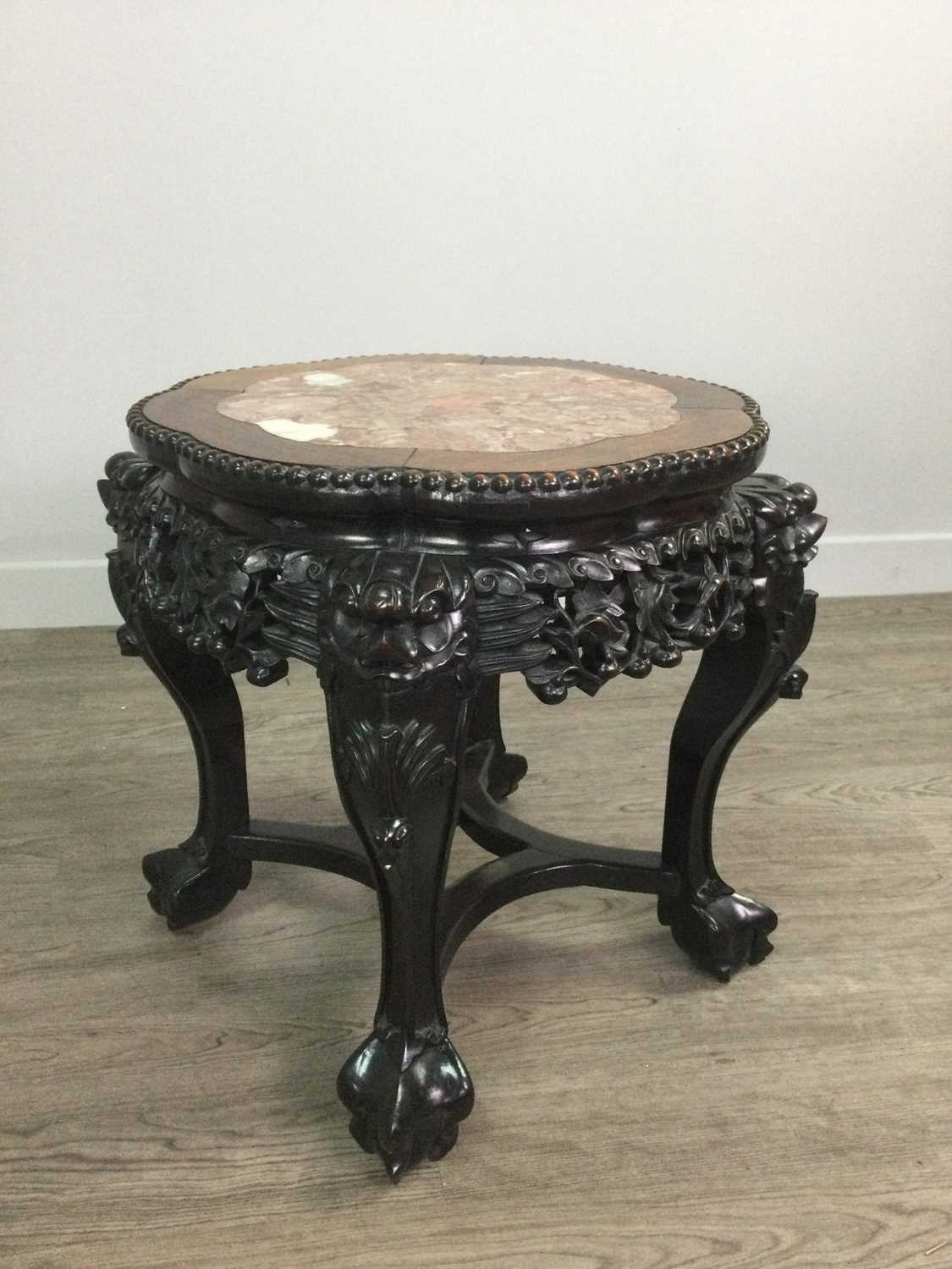 Lot 952 - A CHINESE IRONWOOD LOW TABLE