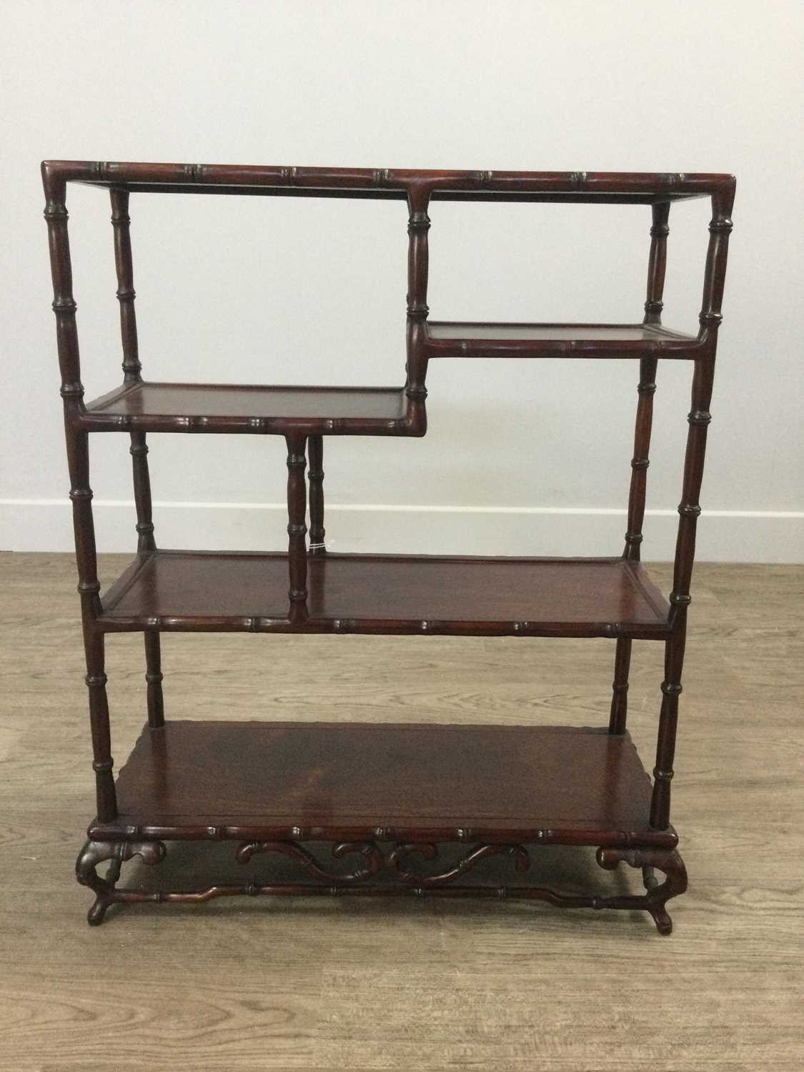 Lot 946 - A CHINESE HARDWOOD DISPLAY STAND