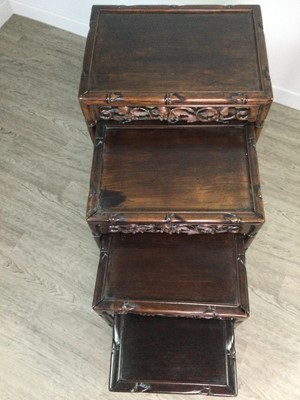 Lot 763 - A CHINESE NEST OF FOUR TABLES