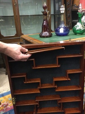 Lot 657 - A 20TH CENTURY CHINESE WALL MOUNTING DISPLAY CABINET