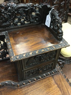 Lot 781 - AN EARLY 20TH CENTURY CHINESE HARDWOOD DAVENPORT DESK