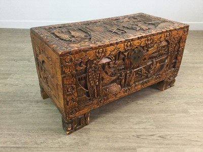 Lot 798 - AN EARLY 20TH CENTURY CHINESE CAMPHORWOOD CHEST