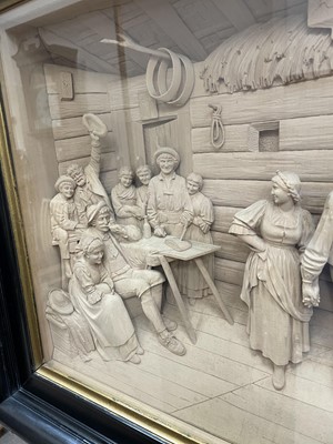 Lot 1369 - A TYROLEAN CARVED WOOD RELIEF BY SEBASTIAN STEINER