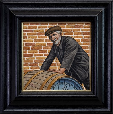 Lot 652 - ROLL OUT THE BARREL, AN OIL BY GRAHAM MCKEAN