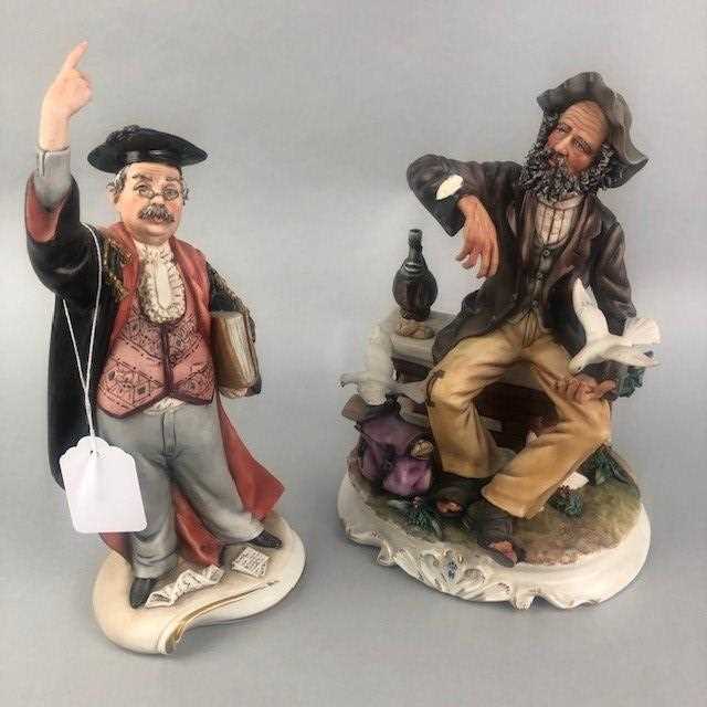 Lot 316 - A LOT OF TWO CAPO DI MONTE FIGURES