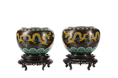 Lot 869 - PAIR OF EARLY 20TH CENTURY CHINESE CLOISONNE...